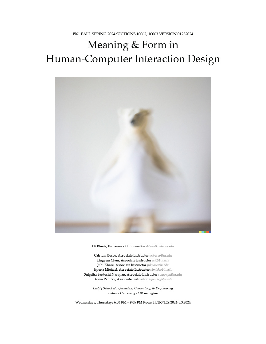Syllabus: Meaning and Form I561 Spring 2023